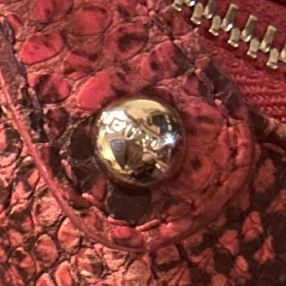 Furla Red Snakeskin Shoulder Bag - Picture 5 of 9